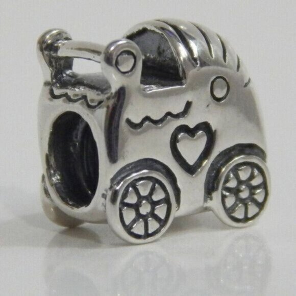 Authentic PANDORA Baby Carriage Sterling Silver Charm 790346 - Picture 1 of 3